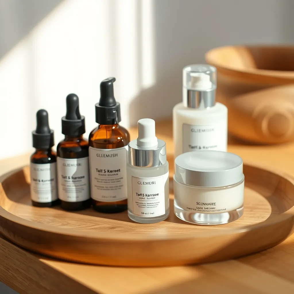Routine visage complète intégrant la niacinamide avec d'autres soins compatibles