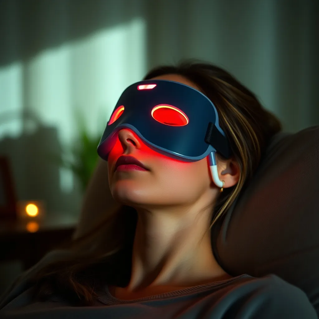 La luminothérapie LED rouge stimule le collagène et améliore la microcirculation du contour de l'œil