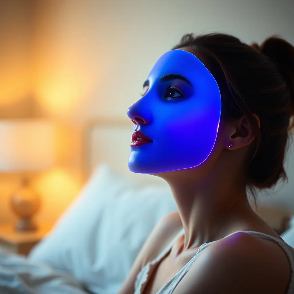 La lumière LED bleue et rouge peut compléter une routine anti-comédons au quotidien