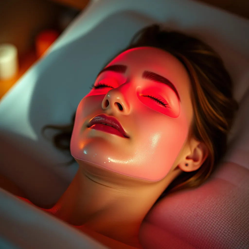 La luminothérapie LED en lumière rouge potentialise l'action des sérums anti-âge