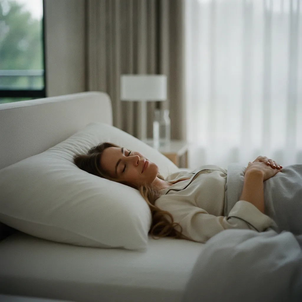 Dormir sur le dos avec la tête surélevée réduit le gonflement post-injection