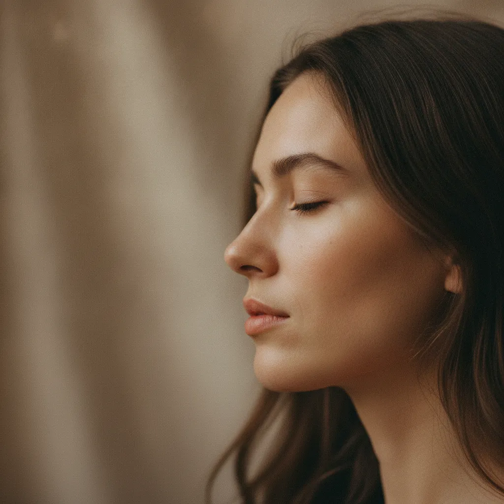 Des pommettes bien définies structurent le tiers moyen du visage et rajeunissent le regard