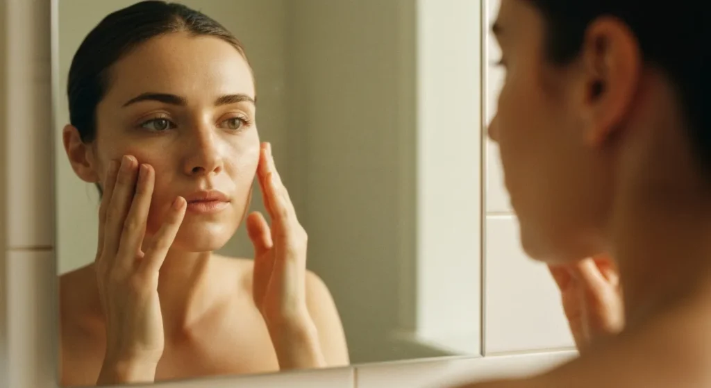 Exces de sebum visage