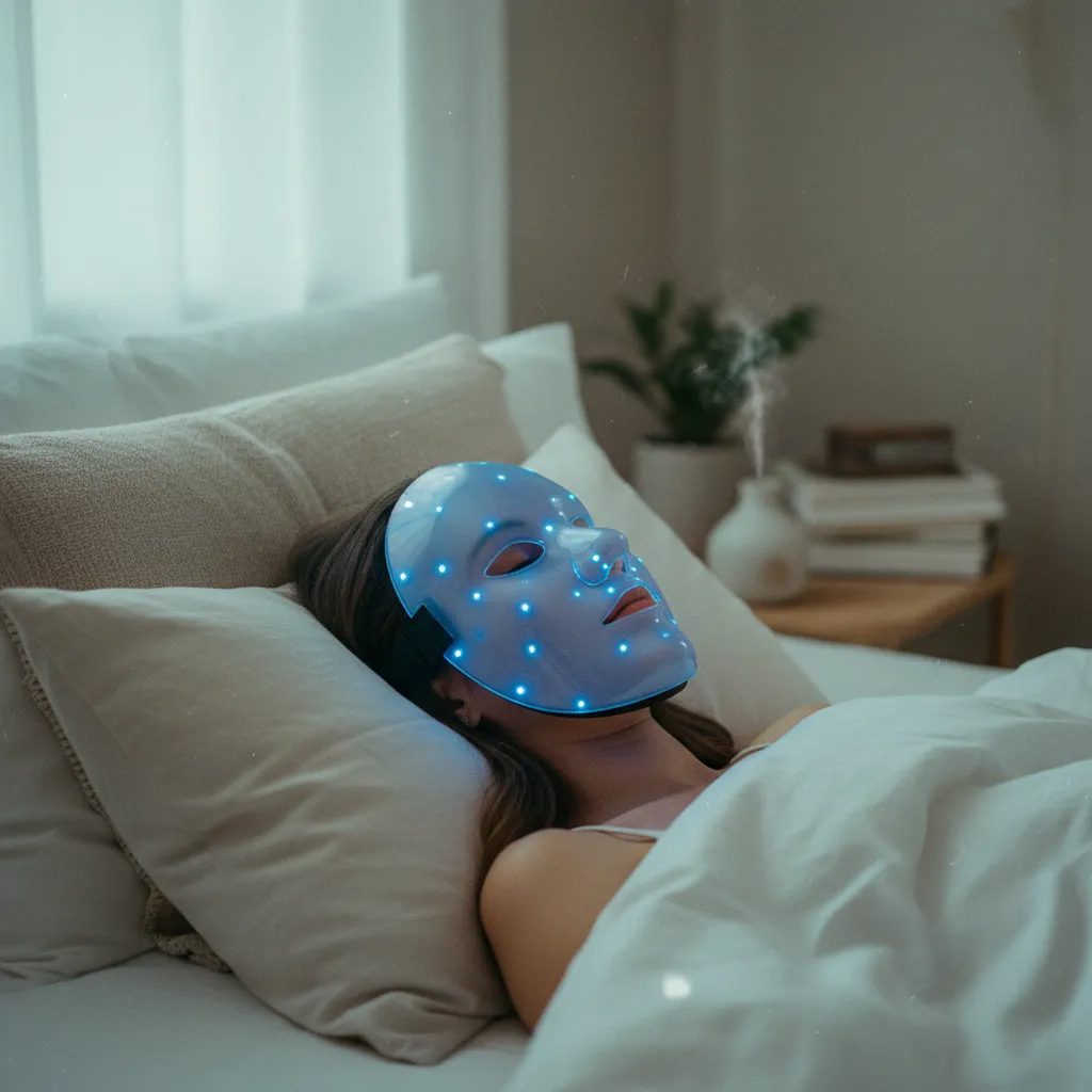 La lumière bleue LED à 415 nm aide à réguler le sébum après plusieurs semaines d'utilisation régulière