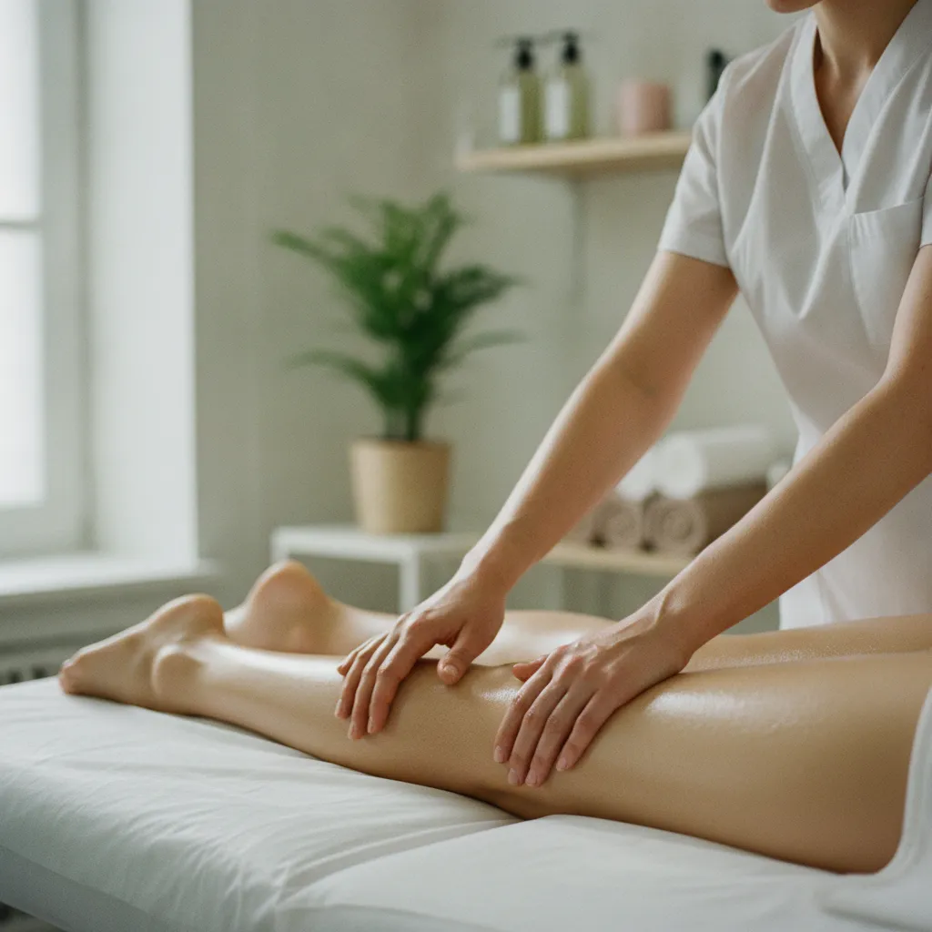 Séance de drainage lymphatique méthode Renata França en institut