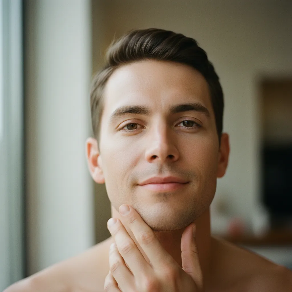 La peau masculine, plus épaisse et plus grasse, réagit spécifiquement à la photothérapie LED