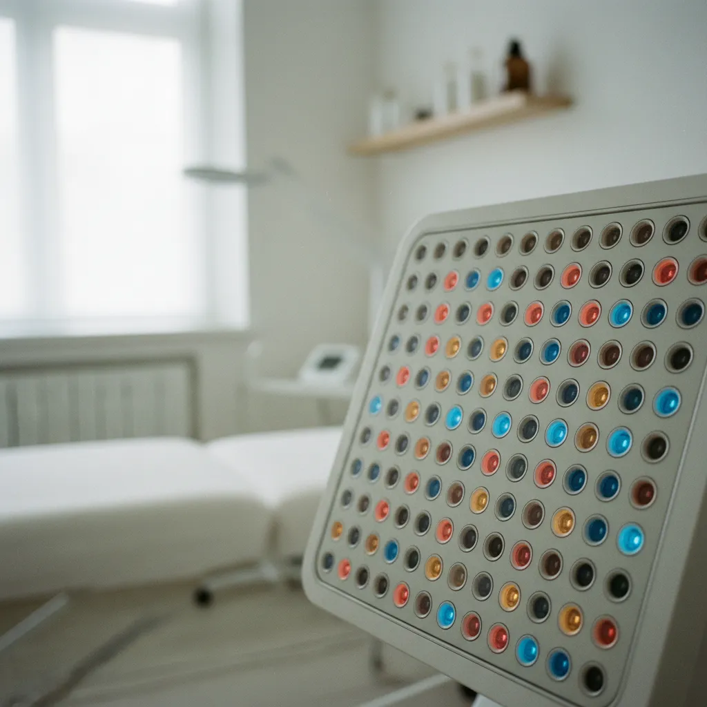 Panneau LED professionnel utilisé en cabine pour la photothérapie du visage