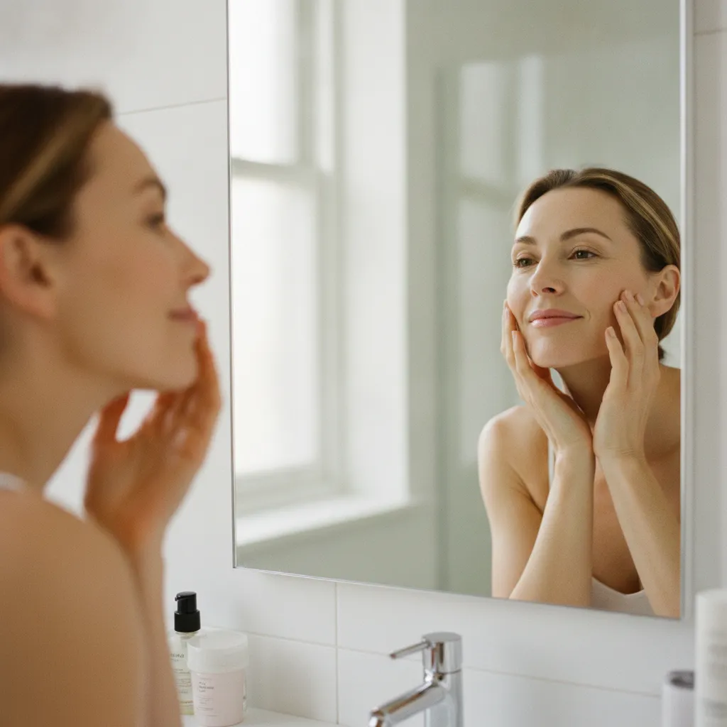 Résultat naturel après traitement de l'ovale du visage à l'acide hyaluronique