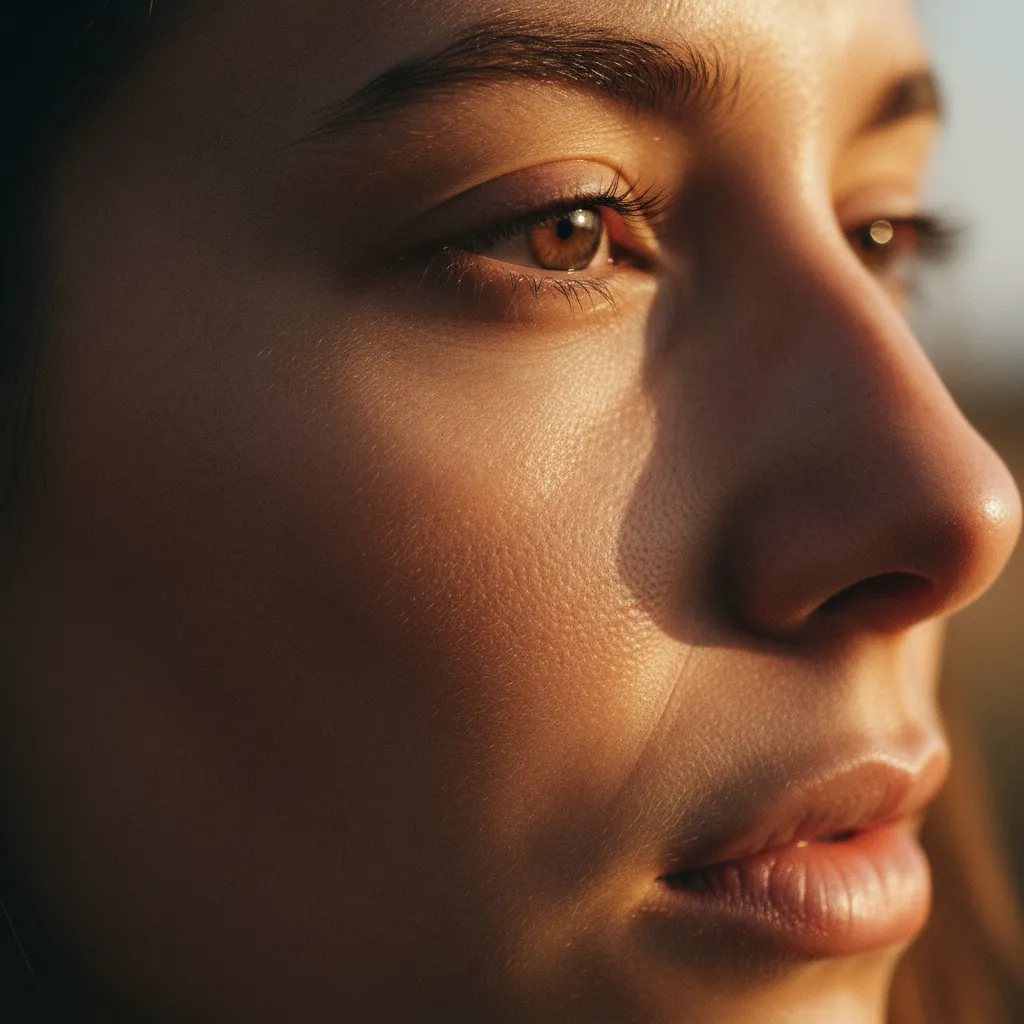 Un grain de peau affiné et un teint plus lumineux après plusieurs semaines de routine rétinol-niacinamide