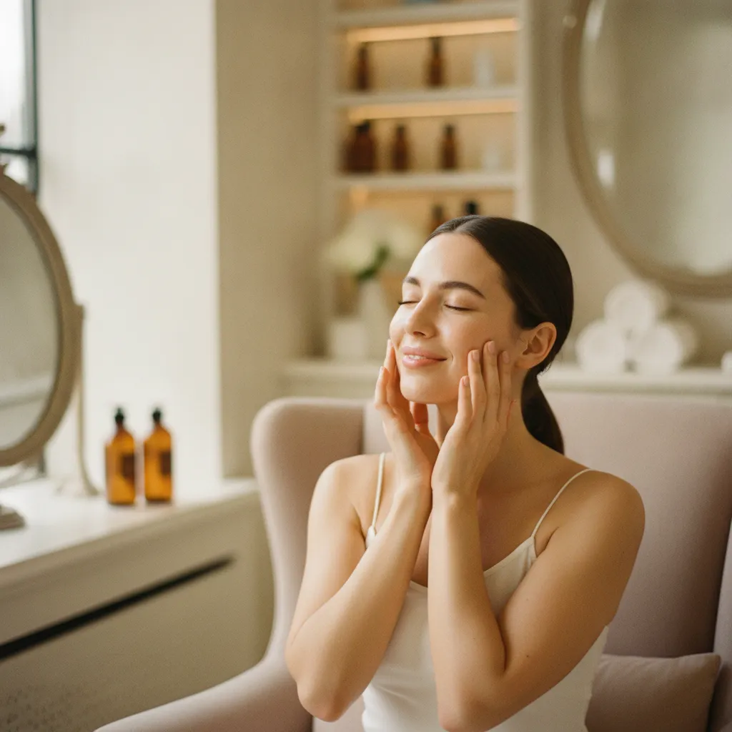 Le résultat d'un soin visage éclat : une peau lumineuse et reposée