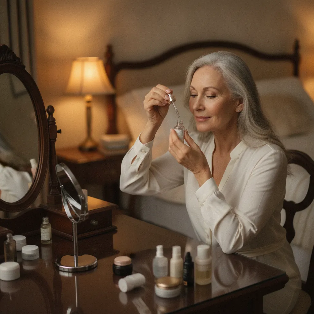 Une routine soir avec sérum et crème riche optimise la régénération nocturne de la peau