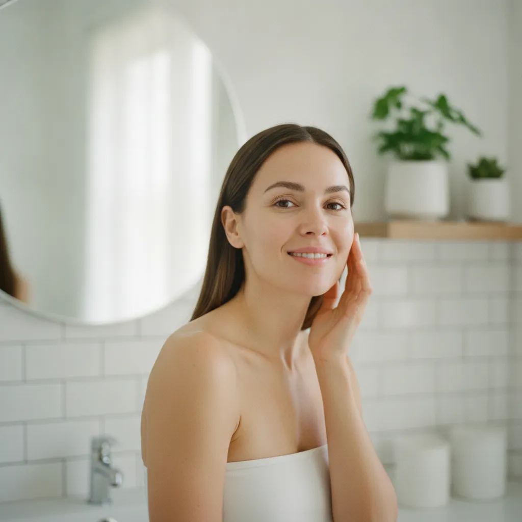 Peau lisse et lumineuse après un protocole de microneedling complet