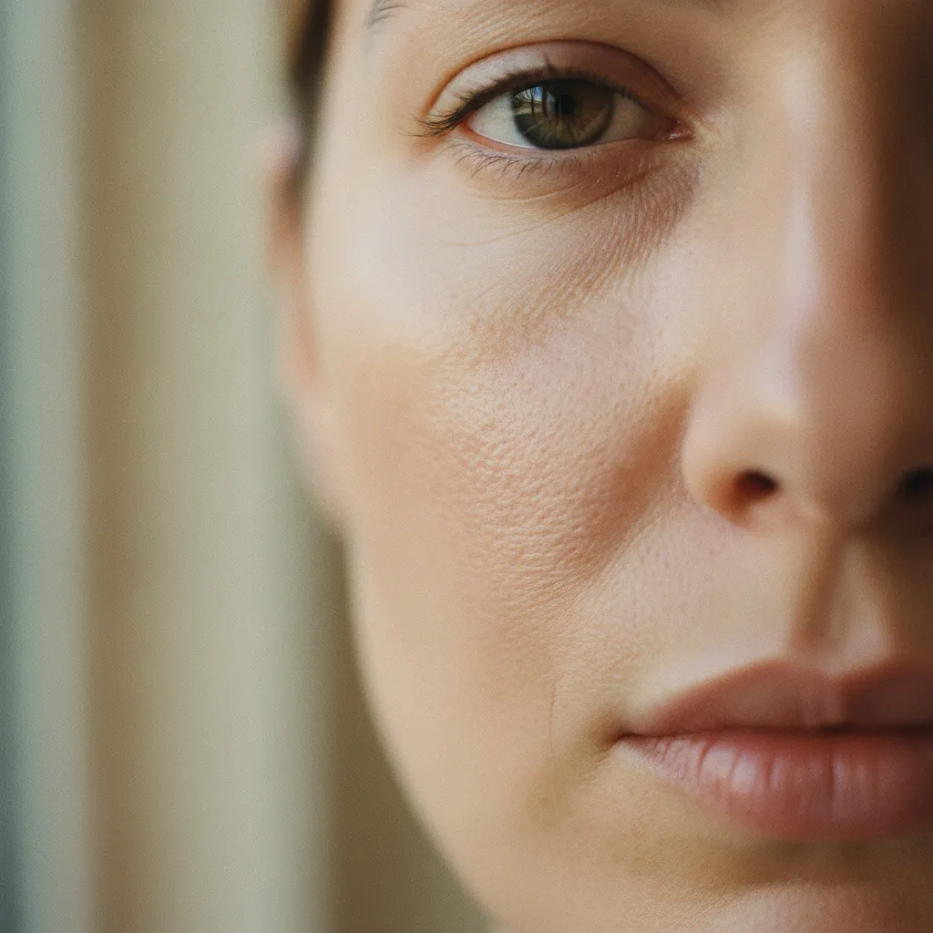 Le sébum en excès et les pores dilatés sont caractéristiques de la peau grasse déshydratée