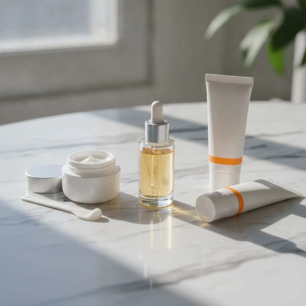 Sérum antioxydant, crème riche et protection solaire forment le trio essentiel de la routine matinale