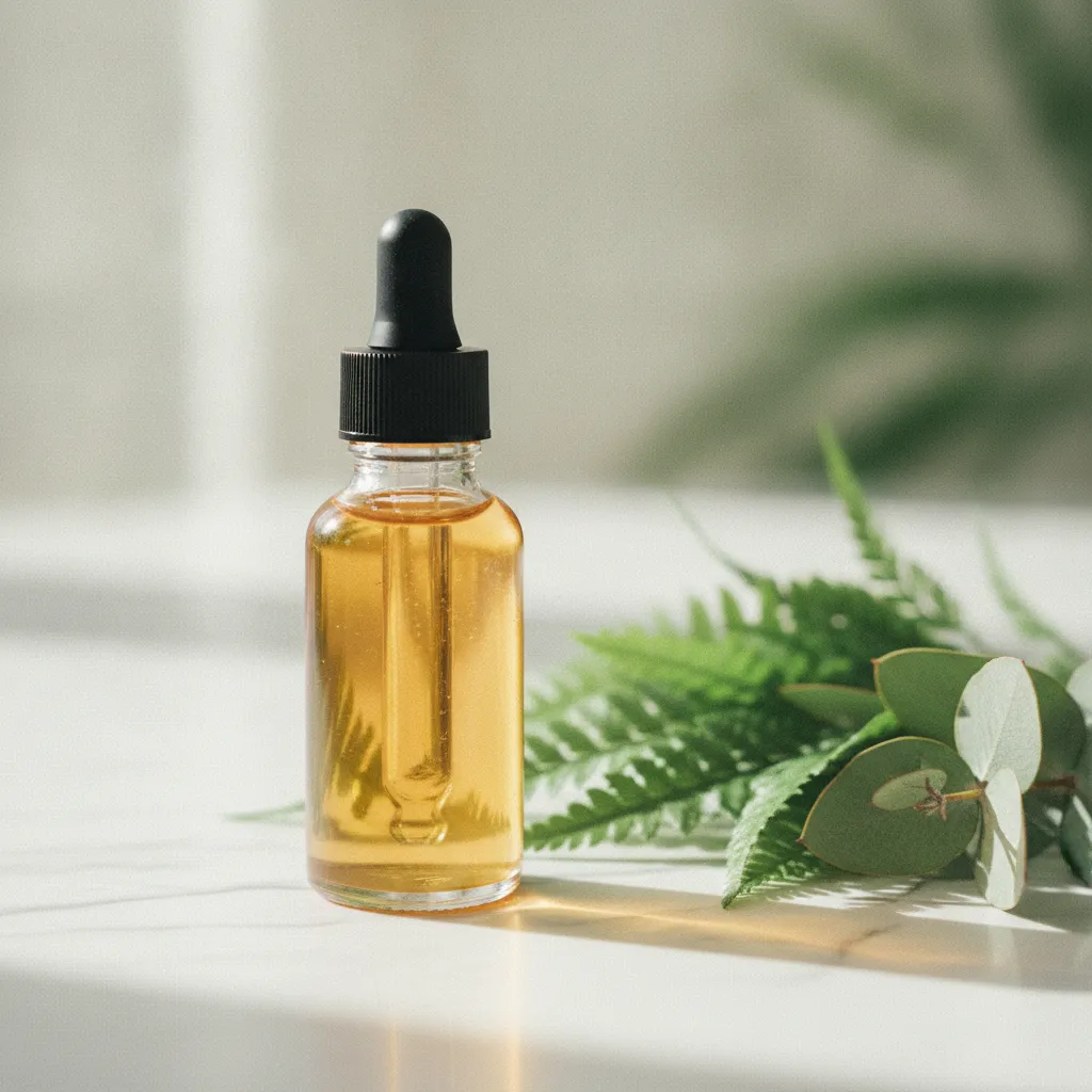 Flacon compte-gouttes de sérum au rétinol pur, actif phare de la cosmétique anti-âge