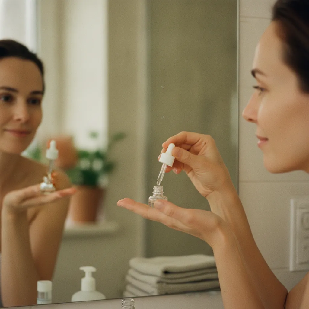 Le rétinol s'applique le soir sur peau propre et parfaitement sèche avant la crème hydratante